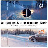 50pcs Driveway Markers 48in x 0.4in Orange Fiberglass Snow Stakes with Reflective Tape 12in Steel Drill Bit and Gloves for Parking Lots Walkways Visibility